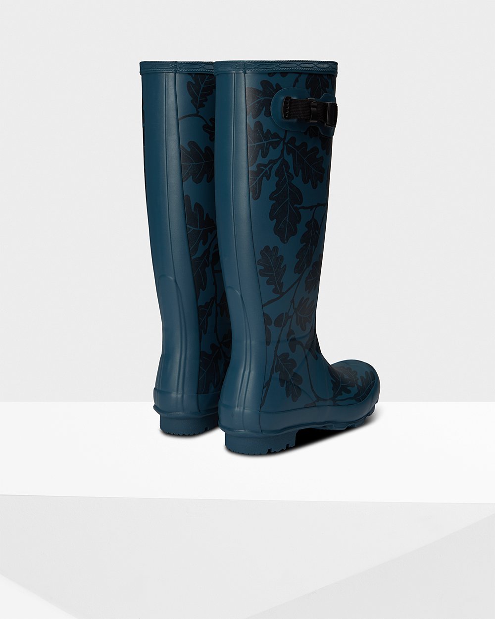 Bottes Hautes de Pluie Hunter National Trust Print Norris Field Femme Bleu SVCUEDY-09